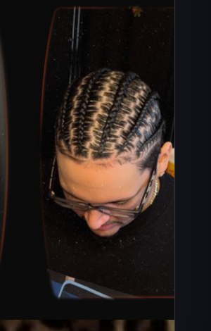 Fresh stitch braids from above